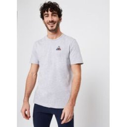 ESS Tee SS N°4 M gris chiné clair par Le Coq Sportif Gris S Accessoires