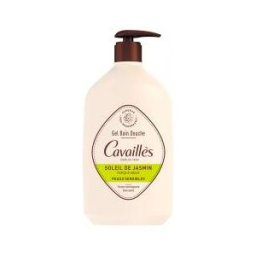 Cavaillès Gel Bain Douche Soleil de Jasmin Peaux Sensibles 1 Litre - Flacon-Pompe 1000 ml