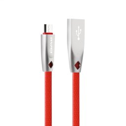 AWEI CL-96 USB vers Micro USB Câble de données portable TPE + alliage d'aluminium, 2A, longueur: 1 m (rouge)