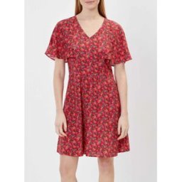 Robe courte La Fiancee Du Mekong Robe imprimée manches papillon Ecovero UNE Rose