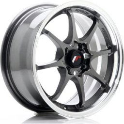Jante Alu Japan Racing Jr5 16 Pouces - 7x16 4x100 Et30 Gris Bord Poli
