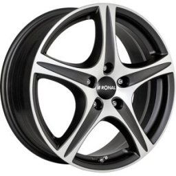 Jante Alu Ronal R56 16 Pouces - 6.5x16 5x114.3 Et31.5 Noir Face Polie