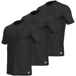 Eminence Lot de 3 tee-shirts homme col rond Active Core Cotton Adidasport noir en coton S male