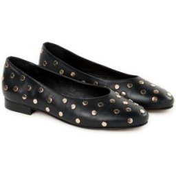 Saison 1865 Ballerines Dandy cloutées en cuir