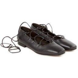 Saison 1865 Ballerines Dalila à lacets en cuir