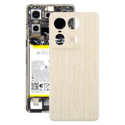 Pour Motorola Moto X50 Ultra Cache arrière de batterie d'origine (bois)