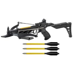 Arbalète pistolet 80 lbs noir crosse réglable