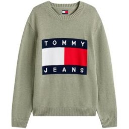 Tommy Hilfiger Pull chiné à badge drapeau
