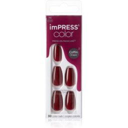 Kiss imPRESS Color Medium Faux ongles auto-adhésifs Winery in NYC 30 pcs