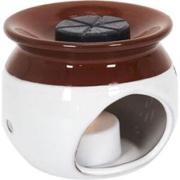 Bougies, diffuseurs La Chaise Longue Brule Parfum Bicolore Blanc et Brun Blanc