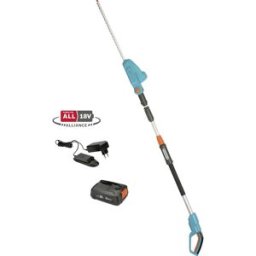 GARDENA GARDENA Akku-Teleskop-Heckenschere THS 42/18V P4A Ready-To-Use Set sans fil Taille-haie télescopique avec batterie, avec chargeur 18 V Li-Ion
