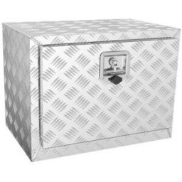 VEVOR Boîte à Outils pour Camion 61×33,5×40,5 cm Coffre Sous-châssis Fixation Inférieure Caisse de Stockage en Alliage d'Aluminium Solide avec Serrure et Clés pour Remorque Pick-up Véhicules Transport