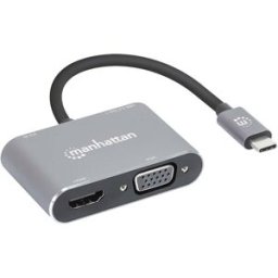 Manhattan Station daccueil USB-C® USB-C to HDMI & VGA 4-in-1 Docking-Konverter Convient pour les marques: universel alimentation USB-C®