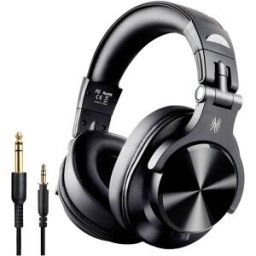 OneOdio Fusion A70 Micro-casque supra-auriculaire Bluetooth Stereo noir Audio haute résolution micro-casque, coques pivotantes pour DJ