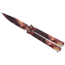 Couteau papillon balisong 3D en acier Lame de 7,3 cm
