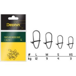 Delphin Fastlock micro snap /par 10 M/9kg Gold, Gray, Beige M/9kg