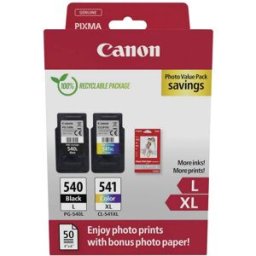 Canon Encre PG-540L+CL-541XL dorigine pack bundle noir, couleur 5224B012