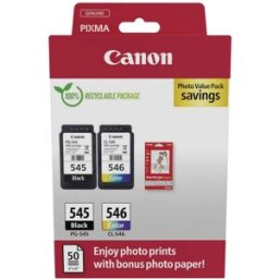 Canon Encre PG-545+CL-546 dorigine paquet de 2 noir, couleur 8287B008