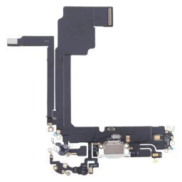 Câble flexible de port de charge pour iPhone 15 Pro Max (blanc)