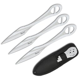 Lot 3 couteaux à lancer acier ALBAINOX + étui