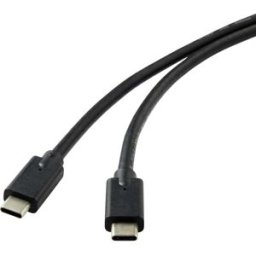 Câble USB Renkforce RF-4531576 USB-C® mâle USB 3.2 Gen2x2 2.00 m noir blindé