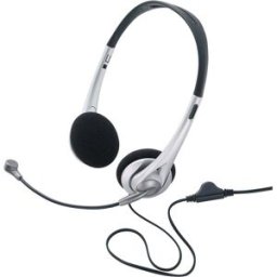 Renkforce Micro-casque supra-auriculaire filaire Stereo noir, argent volume réglable ordinateur