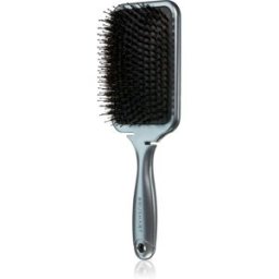 BrushArt Hair Boar bristle paddle hairbrush brosse à cheveux avec poils de sanglier Metallic Black 1 pcs