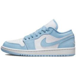Baskets Nike Air Jordan 1 Low Aluminium Bleu