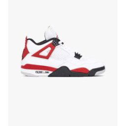 Baskets Nike Air Jordan 4 Red Cement Blanc