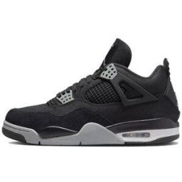 Baskets Nike Air Jordan 4 Black Canvas Noir