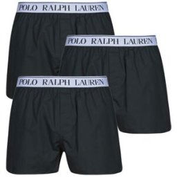 Caleçons Polo Ralph Lauren ELASTIC BXER 3 PACK BOXER Noir