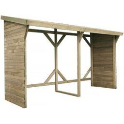 Habitat et Jardin Abri bûches - 2.5 m² - 2.78 x 0.90 x 1.85 m- 5 Stères - Bois (Pin) traité autoclave classe III. Mettez à l'abri votre bois et profitez en pleinement pour votre chauffage.