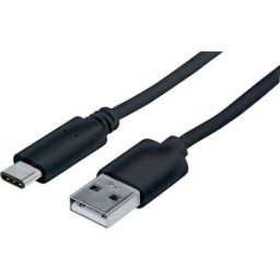 Manhattan Câble USB USB 2.0 USB-C® mâle, USB-A mâle 1.00 m noir certifié UL 353298