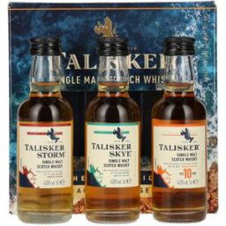 Whisky Talisker Talisker The Collection Made By The Sea Single Malt Scotch Whisky 45,8% Vol. 3x0,05l en boîte cadeau