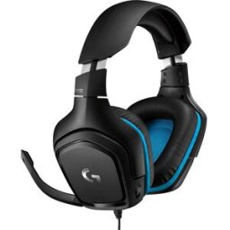 Logitech Gaming G432 Micro-casque supra-auriculaire filaire 7.1 Surround noir, bleu volume réglable, mise en sourdine du microphone Gaming