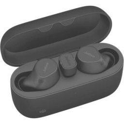 Jabra Evolve2 Buds Écouteurs intra-auriculaires Bluetooth Stereo noir Suppression du bruit du microphone, Noise Cancelling boîtier de charge, mise en sourdine