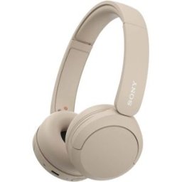 Sony WH-CH520 Micro-casque supra-auriculaire Bluetooth Stereo beige Suppression du bruit du microphone affichage de la charge de la batterie, micro-casque,