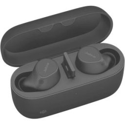 Jabra Evolve2 Buds Écouteurs intra-auriculaires Bluetooth Stereo noir Suppression du bruit du microphone, Noise Cancelling boîtier de charge, mise en sourdine