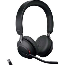 Micro-casque supra-auriculaire Jabra Evolve2 65 MS téléphone Bluetooth Stereo noir volume réglable, affichage de la charge de la batterie, mise en sourdine du