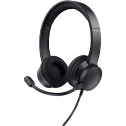 Trust Ayda Micro-casque supra-auriculaire filaire Stereo noir Noise Cancelling micro-casque, volume réglable, mise en sourdine du microphone ordinateur