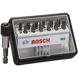 Bosch Coffret de 12+1 embouts de vissage Robust Line M PH/PZ, version Extra Hard