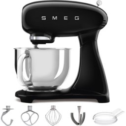 SMEG Full Color Noir - Batteur mélangeur planétaire - Cuve en acier inoxydable de 4,8 litres