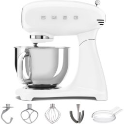 SMEG Full Color Blanc - Batteur mélangeur planétaire - Cuve en acier inoxydable de 4,8 litres