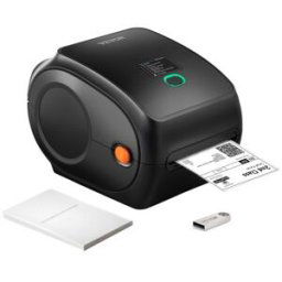 VEVOR Imprimante Étiquettes Thermique Direct 4x6 Code Barre USB Bluetooth 150 mm/s 300 dpi pour Colis Expédition Compatible Amazon/eBay/Etsy/UPS Prise Charge Windows/MacOS/Linux/Android/IOS/Chromebook
