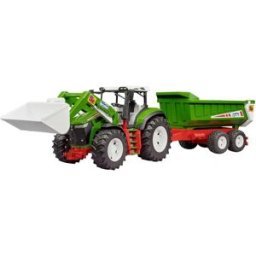 bruder Tracteur ROADMAX avec chargeur frontal et remorque basculante modèle fini Modèle réduit dengin agricole