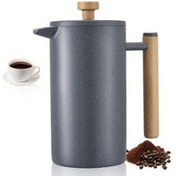 VEVOR Cafetière à Piston Capacité de 1 L, Presse à Café en Acier Inoxydable avec Filtre, Grande Théière à Piston à Double Paroi Isolée, Infusion à Froid, pour Camping, Voyage, Maison, Cuisine