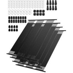 VEVOR Système Chauffage Solaire de Piscine, 1235x3100 mm, Chauffe-piscine Solaire Universel PEHD, Lot de 4, Résistant aux Intempéries, avec Accessoires, pour Chauffer Eau Piscine Hors Sol et Creusée