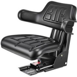 VEVOR Siège de Chariot Élévateur Universel, 61x51x51 cm, Siège de Tracteur de Suspension Étanche, Capacité de Charge 50 à 130 kg, avec Dossier Réglable, Micro-interrupteur, pour Chargeur, Bouteur
