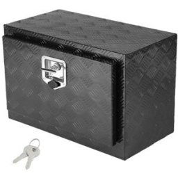 VEVOR Boîte à Outils pour Camion 61 x 43 x 46 cm, Coffre Sous-Châssis Fixation Inférieure, Caisse de Stockage en Aluminium avec Serrure et Clés, Étanche, pour Remorque Pick-up Fourgonnette Véhicules