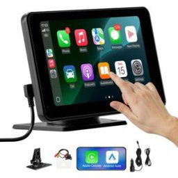 VEVOR Autoradio sans Fil, Écran Central Tactile HD 17,8 cm, Compatible avec Apple CarPlay et Android Auto, avec Caméra de Recul, Commande Vocale, Mirror Link, Bluetooth, Navigation GPS, pour Voiture